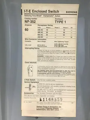 USED SIEMENS NF352