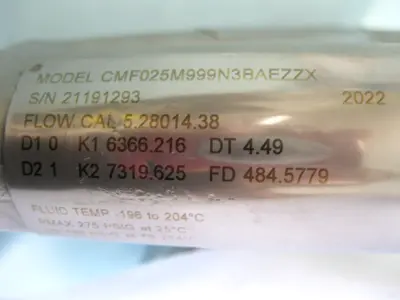 Used Micro Motion CMF025 M999N3BAEZZX Sensors New Hampshire US | Bitter End Trading #1452751