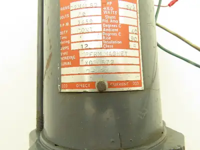 Peerless DPM4LS2 DC Motor Tach 70V 3450RPM 12A 3/4HP 5/8" Shaft