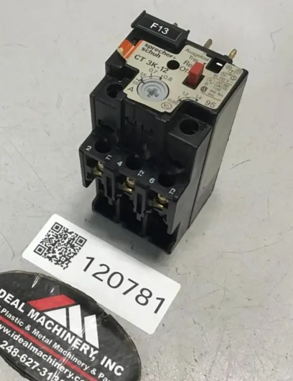 Used SPRECHER & SCHUH CT3K-12 Relays & Switches Michigan US | Ideal Machinery #1288808