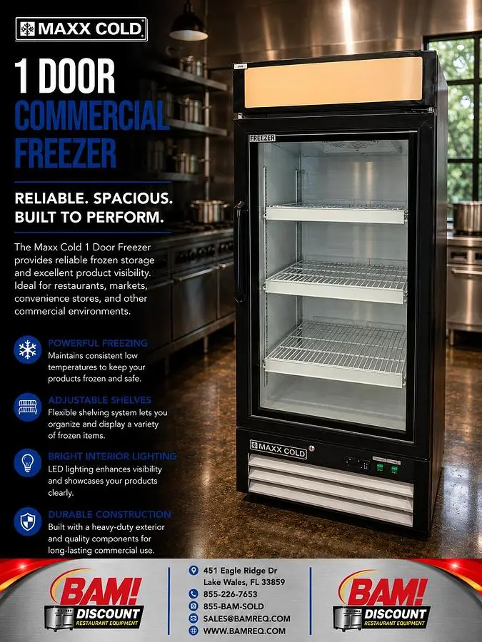 Used MAXX COLD MXM1-12F Display Freezers Florida US | BAM Discount Restaurant Equipment #1390515