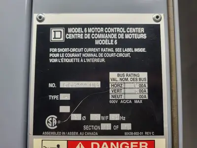 USED SQUARE D MODEL 6
