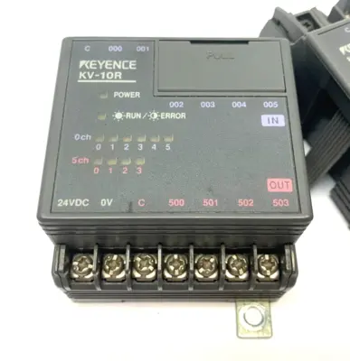 USED KEYENCE PLC I/O MODULE W/ EXPANSION MODULE