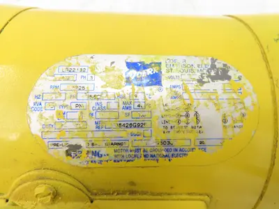 Doerr LR22132 Crane Duty Gear Motor w/Brake 15:1/115rpm 1/2Hp 230/460V D56CFC