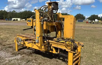 CAT TRACK PIN & BUSHINGS PRESS WITH ELECTRIC IMPACT WRENCH, WINCH & CONVEYOR: YOBRO #24866