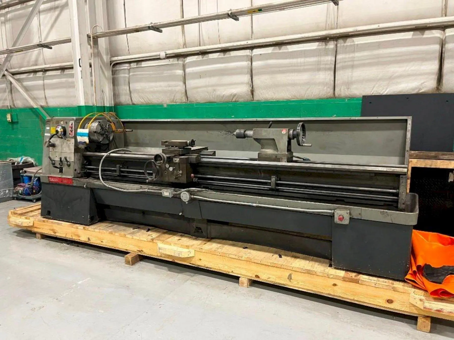 21" x 120" CLAUSING COLCHESTER MODEL #21 ENGINE LATHE 3.5" SPINDLE HOLE: YOBRO #24560