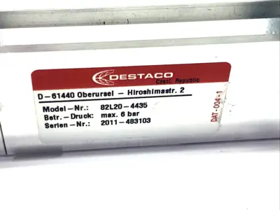 82L20-4435 | Destaco  Pneumatic Power Clamp 20mm Bore 5 - 60 Deg. Angle, NO ARM - Used
