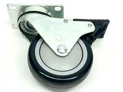 4" Swivel Plate Mount Caster w/ Brake - Used
