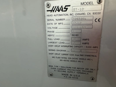 2012 HAAS ST-10 CNC Machines | Bowland Trading Ltd (14)