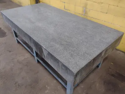 8' X 4' X 10" CHALLENGE PRECISION LAYOUT INSPECTION GRANITE TABLE: STOCK #23788