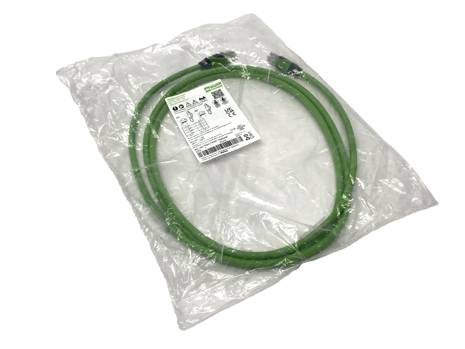 New | in-Stock Murrelektronik Double End Ethernet Cable, Male RJ45 4-Pole 2m Cable & Wire Michigan US | Maverick Industrial Sales #1460874