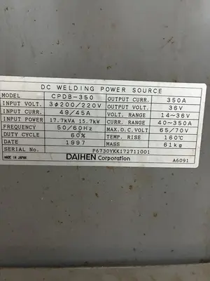 Used DAIHEN OTC CPDB-350 Mig Welders Ohio US | Surplus Asset Holdings #1276267