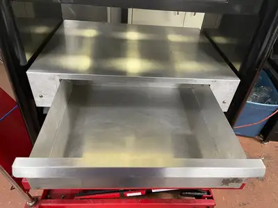 Used Star Used Star 25S Stainless Hotdog Roller Star Ambient Bun Box SS25-BB and Lighted Display 120V Concession Equipment Illinois US | Falcon Restaurant Supply #1375896