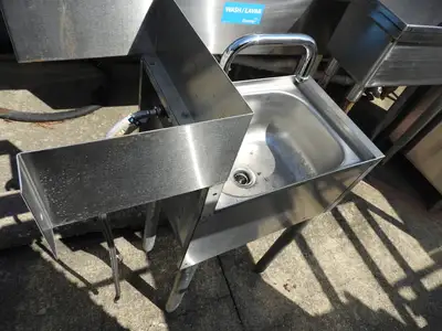 Used Falcon Restaurant Supply Used Small Stainless Steel Hand Washing Sink with Faucet - SS35 Hand Washing and Sanitizing Illinois US | Falcon Restaurant Supply #1376600