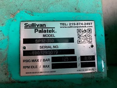 Used SULLIVAN PALATEK SP32-350 VFD Air Compressors (Misc) Illinois US | Bridgeline Machinery Corp. #1459683