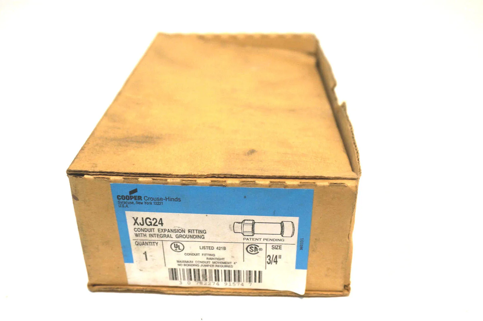 2 NEW CROUSE HINDS XJG24 CONDUIT EXPANSION FITTING