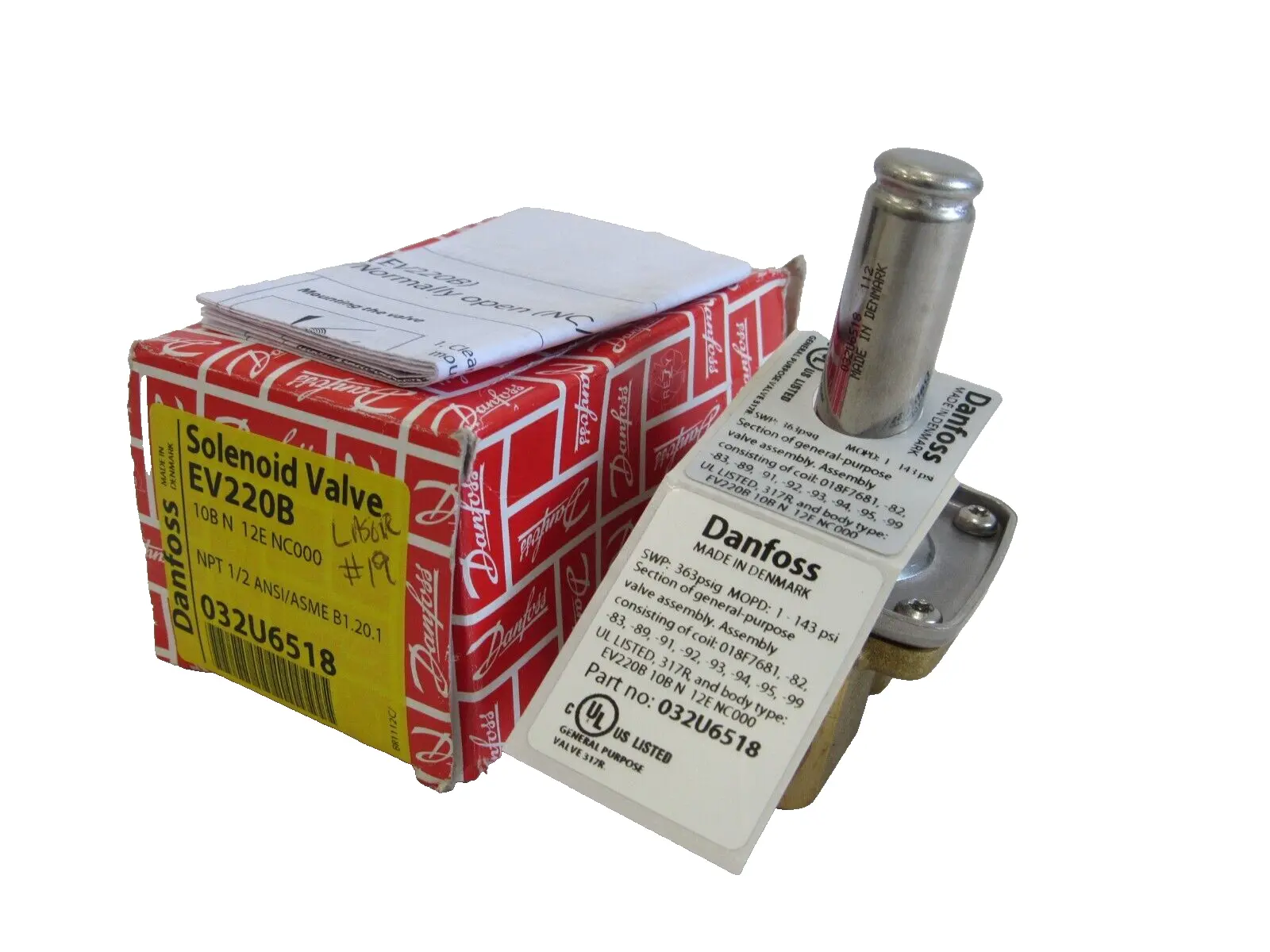NEW DANFOSS 032U6518 SOLENOID VALVE