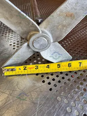 Used 56" STAINLESS STEEL MIXING SHAFT  1" DIAMETER W/  6" IMPELLER Agitator Shaft California US | Equipment Lab #1415115