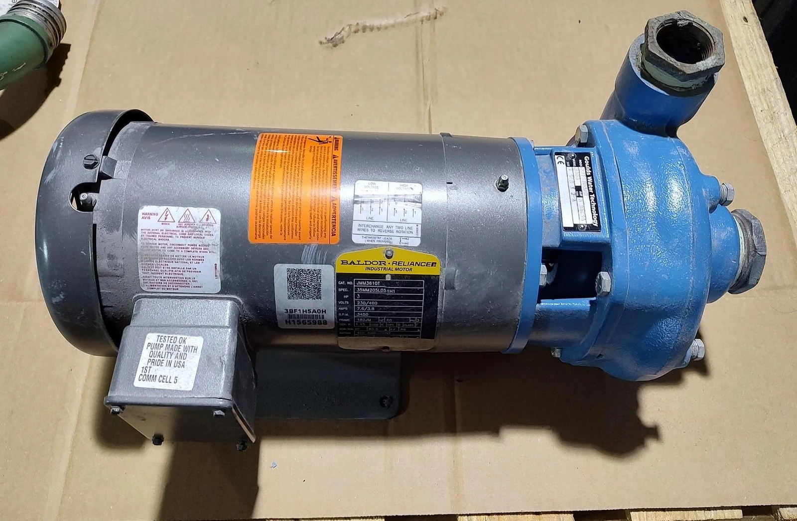 Used Goulds Water Pump 3656 Nice Condition 3656 3BF1H5A Centrifugal Pumps Kentucky US | Edwards Industrial Repair #1172768