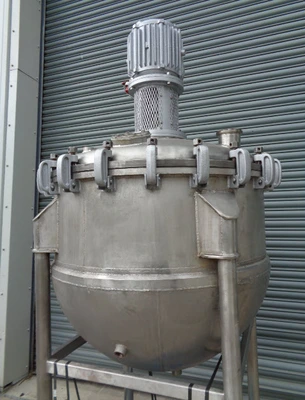 500 L S/S APV JKTD Hemispherical Reactor 3kW