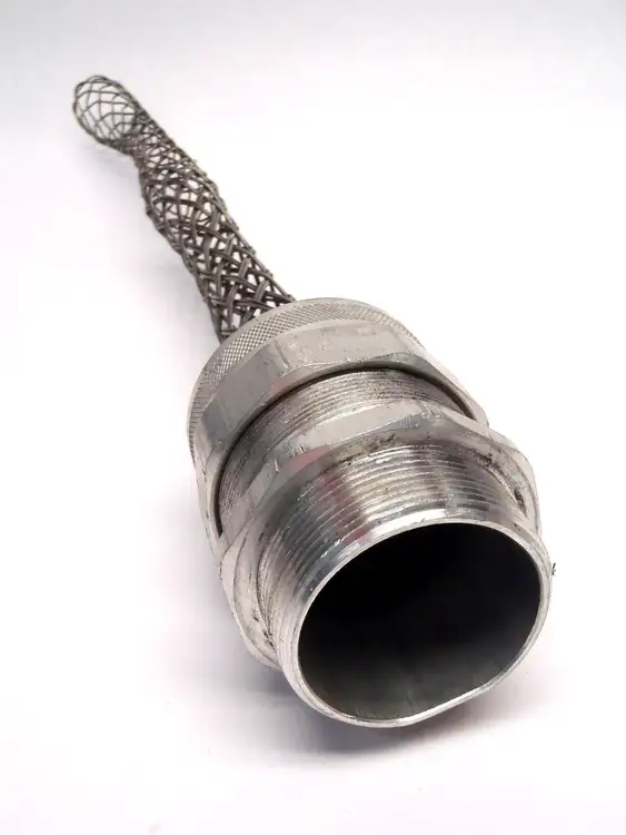 Used Remke Cord Grip Aluminum 1-1/2" NPT Cable Range 1.438 - 1.562 w/ Mesh Misc Electrical & Power Parts Michigan US | Maverick Industrial Sales #1390883