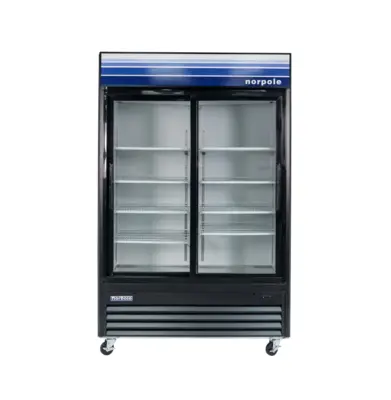 Magic Chef COMMERCIAL 45 CU. FT. 2-SLIDING GLASS DOOR REFRIGERATOR IN BLACK