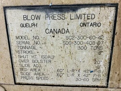 USED 1997 BLOW SC2-300-60-42