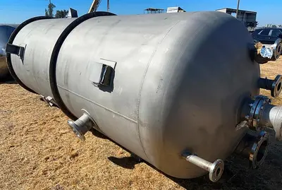Stainless Steel 2,000 Gallon Vertical 150 PSI Pressure Tank, 304L S/St #S745292