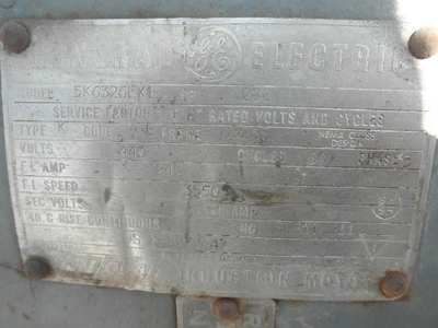 USED GENERAL ELECTRIC 5K6326LX1
