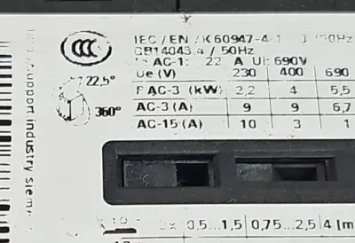 Siemens 3RT2016-1BB41 W/ 3RH2911-1GA22 AC Contactor Loc4C4