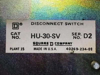 USED SQUARE D HU-30-SV