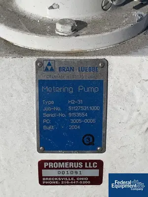 USED Bran+Luebbe Bran+Luebbe Metering Pump, Model N-P 31, S/S
