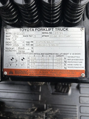 USED 2017 TOYOTA 8FGCU25