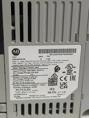 Used ALLEN-BRADLEY 22A-D2P3N104 Industrial Controls Ohio US | Surplus Asset Holdings #1241009