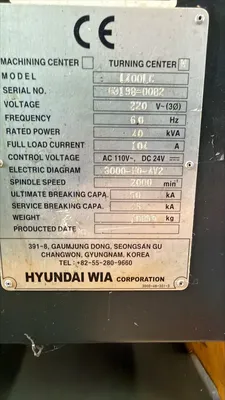 Used 2012 HYUNDAI WIA L400LC CNC Lathes Texas US | Hillary Machinery #1345848