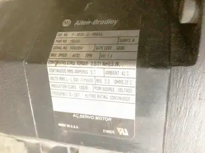 Allen-Bradley F-4030-D-H00AA Servo Motor 1.4kW 4000RPM 3PH w/ PX115-010-S2 10:1