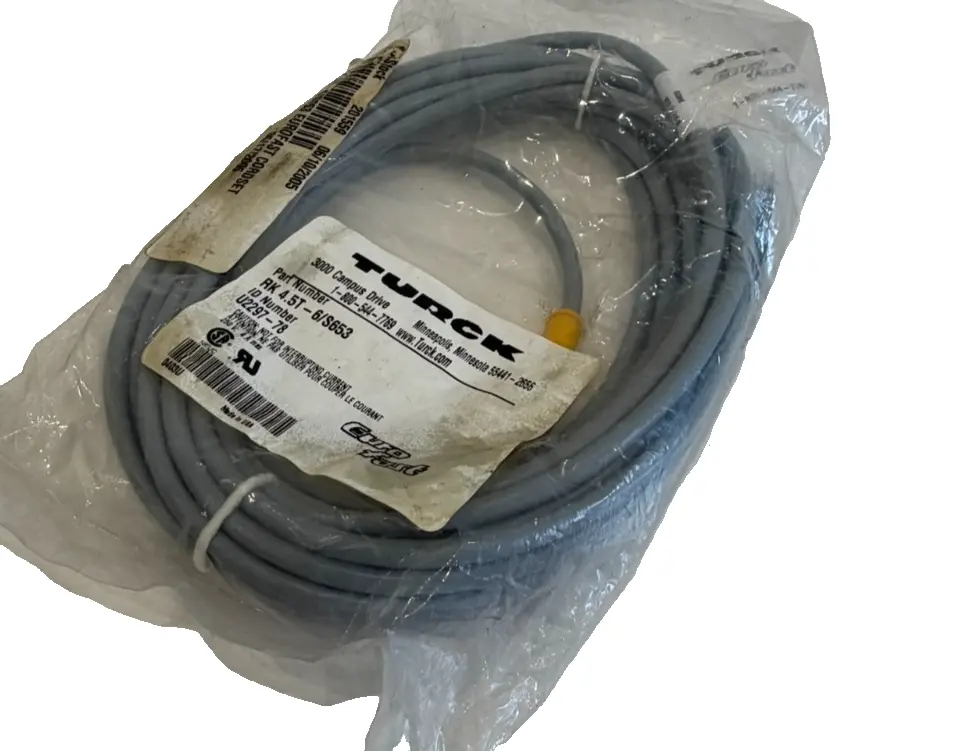 NEW TURCK RK 4.5T-6/S653 CORDSET U2297-78 RK45T6S653