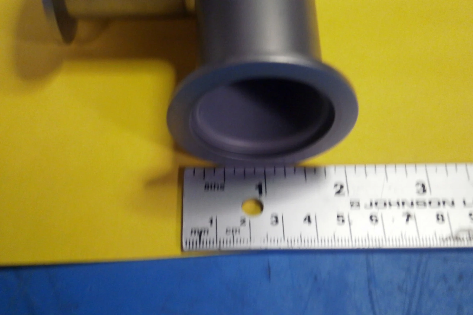 USED MKS/HPS 3 WAY STAINLESS STEEL FLANGE FITTING