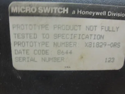 USED HONEYWELL-MICROSWITCH X81829-ORS OBJECT RECOGNITION SENSOR X81829ORS