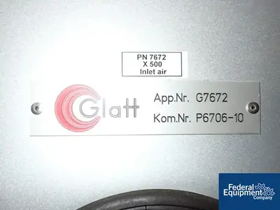 USED Glatt Glatt WSG Pro 500 SC Fluid Bed Dryer, S/S