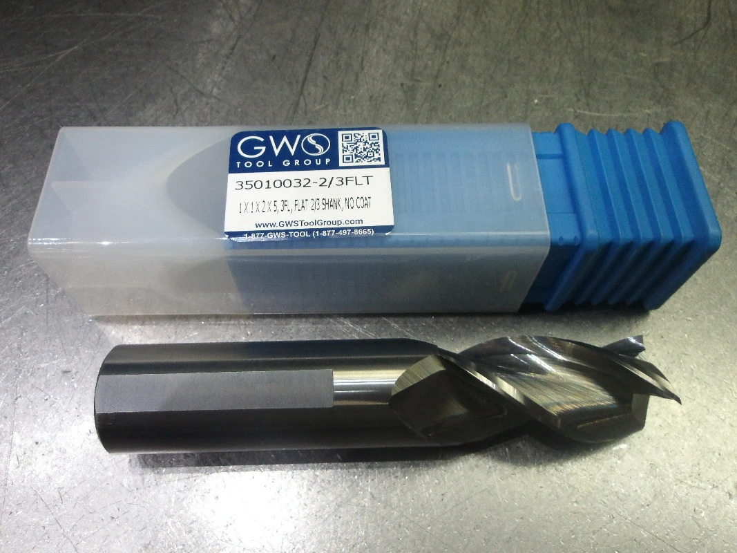 GWS 1" 3 Flute Carbide SQ Endmill 1" Shank 35010032-2 (LOC2101A)