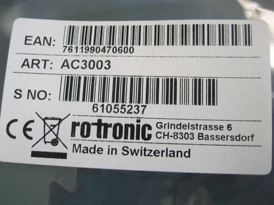 Rotronic AC3003 Extension Signal Booster Cable w Built-In Amplifier Open Bag H7