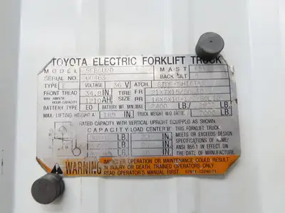 Toyota 5FBCU20 Forklift Throttle Accelerator Pedal & Potentiometer Assembly