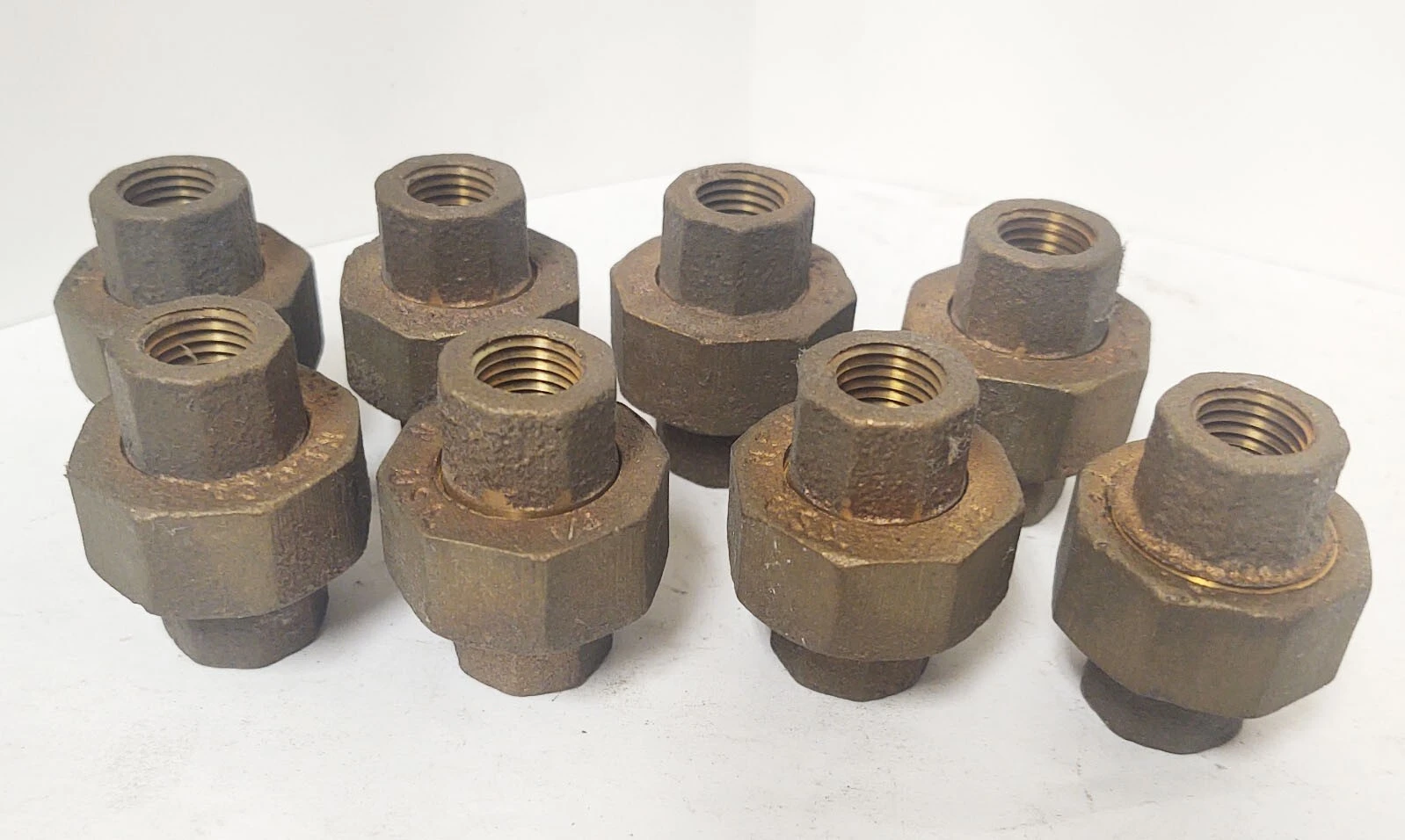 🔥 (8PCS NEW) BRONZE UNION 1/4" NPT Female Pipe Fitting Made in the USA
