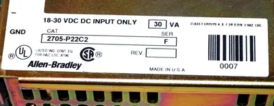 NEW ALLEN BRADLEY 2705-P22C2 SER. F PUSHBUTTON STATION 2705P22C2
