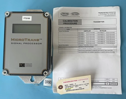NEW Paragon Controls Inc. HCA-9455-5
