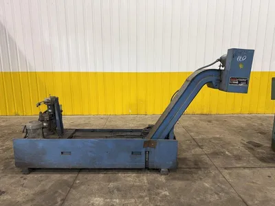 7" WIDE x 60" TURBO CONVEYOR MODEL #6475-8954 COOLANT & CHIP CONVEYOR SYSTEM: STOCK #18508