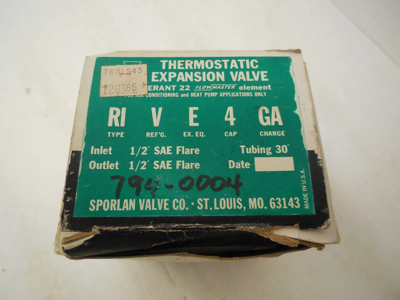 NEW SPORLAN TYPE RI THERMOSTATIC EXPANSION VALVE