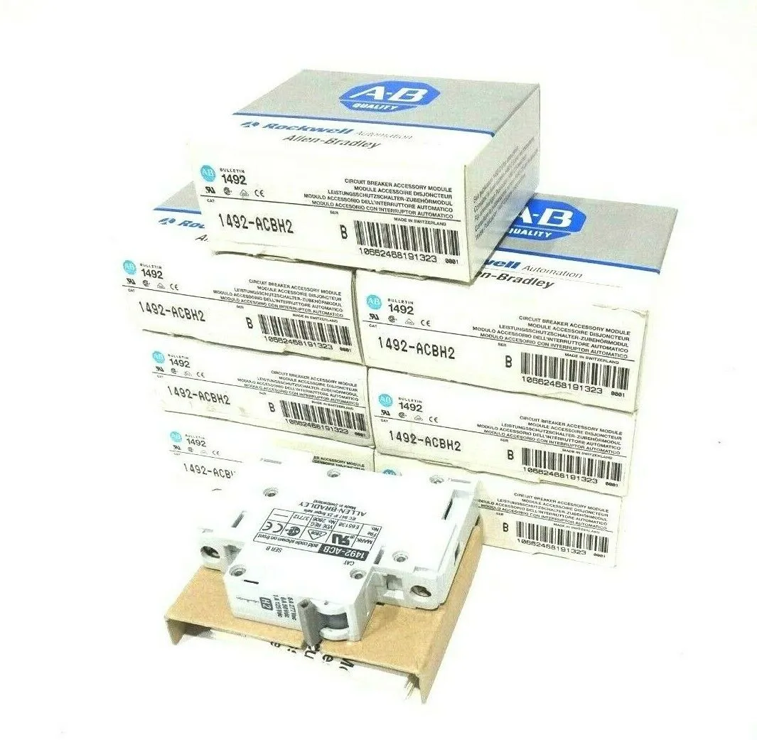 7 NEW ALLEN BRADLEY 1492-ACBH2 CIRCUIT BREAKER MODULE SER.B 1492ACBH2