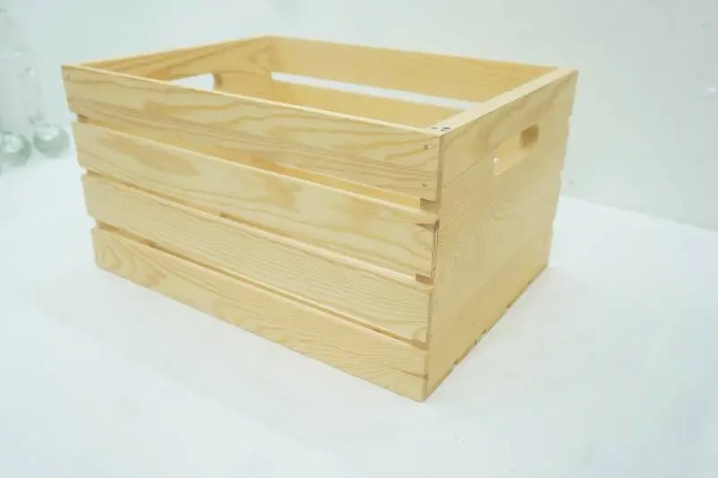 Stackable wood crate,12.5" x 18" x 9.5"